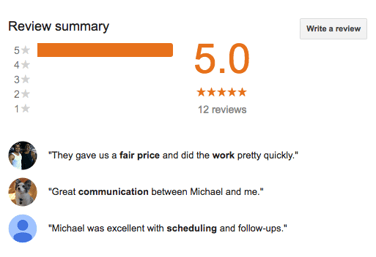 electrical contractor google reviews